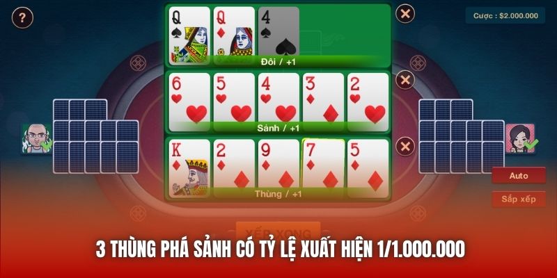 3 thùng phá sảnh có tỷ lệ xuất hiện 1/1.000.000