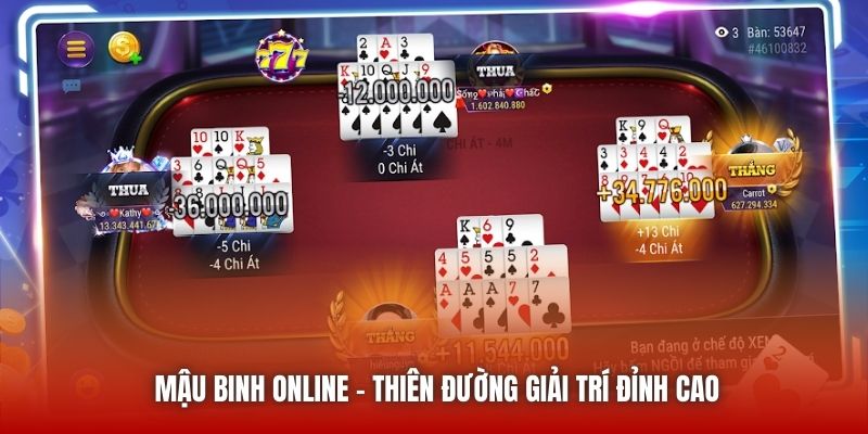 Mậu Binh Online - Thiên Đường Giải Trí Đỉnh Cao